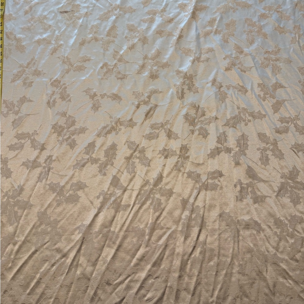 Elegant Cream Holiday Jacquard Table Cloth Gently Used by St Nicholas Square